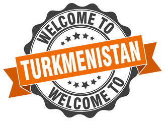 Turkmenistan round ribbon seal