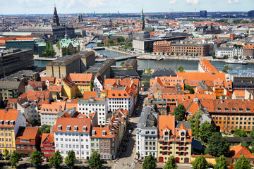 Fototapeta na wymiar Panoramic view of Copenhagen