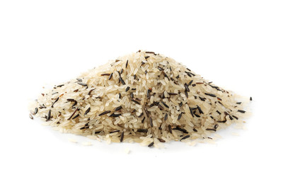 Raw Black Wild Rice Background