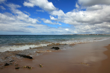 Algarve Beach at Atlantic Ocean. Portugal. Europe