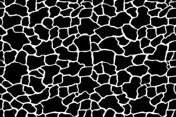 black white animal skin texture giraffe repeating seamless pattern print