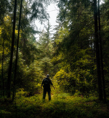 Fototapeta premium men in the forest