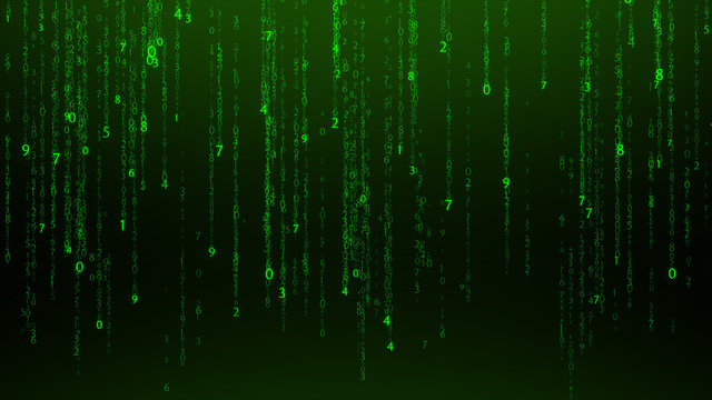 Abstract matrix numbers background.
