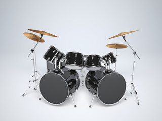 Drum kit with two bass drums