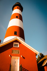 Looking up at the Lighthouse at Assateague Island Virginia