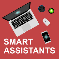Concept smart assistant flat vector illustration. - 211772467