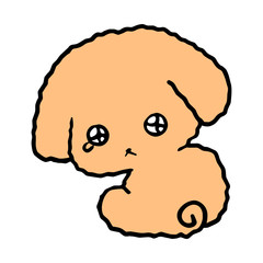 Dog cartoon illustration isolated on white background for children color book