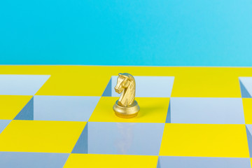 The chess game colour pop art  abstract image background.