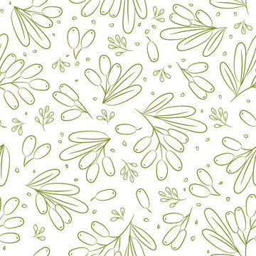 olives seamless vector pattern