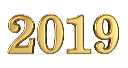 New year 2019 gold figures