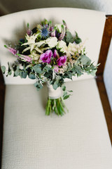 Colorful isolated bridal bouquet for a wedding