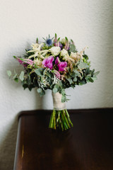 Colorful isolated bridal bouquet for a wedding