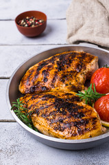 Fried chicken breasts