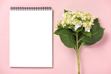 Wedding to do list with flowers. Mockup planner flat lay.