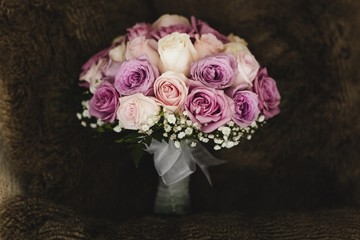 Colorful isolated bridal bouquet for a wedding