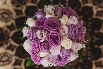 Colorful isolated bridal bouquet for a wedding