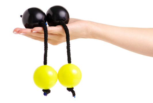 Patica in hand on white background isolation