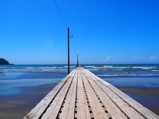 Electric pole in Haraoka Pier in Chiba Japan