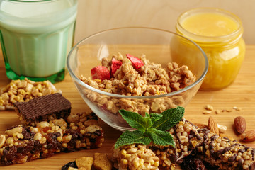 Healthy breakfast on the table