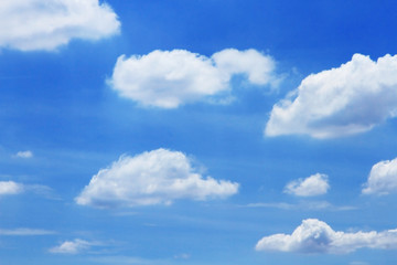 Naklejka na ściany i meble Cloud white and blue sky 