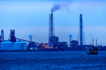 Obraz premium 関門海峡の夕暮れ