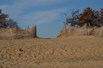 Sandy dunes and sky