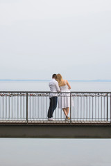 Man and Woman on Bridge