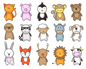 toy animals cartoon set © zsooofija