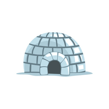 Igloo, eskimo house vector Illustration on a white background