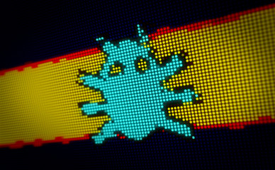 Virus symbol LED