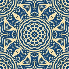 Beautiful fantasy flower ornament. seamless art-deco pattern. vector illustration. for design, wallpaper, invitation