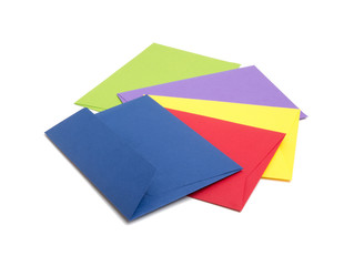colorful paper envelope for mail post isolated on the white