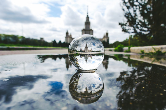 Lomonosov Moscow State University (MSU) Through Glass Ball