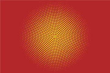 Red Halftone Circle Background