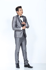Obraz premium Figure, Business Man Stand in formal Suit