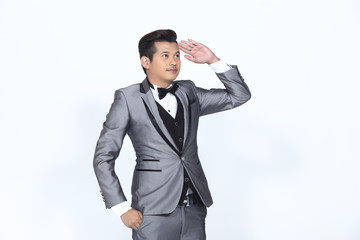 Figure, Business Man Stand in formal Suit