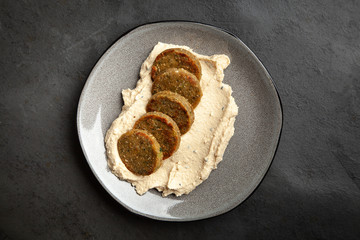 Falafel and hummus