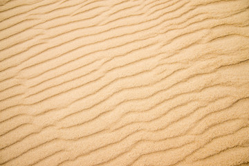 Sand of a beach with wave patterns