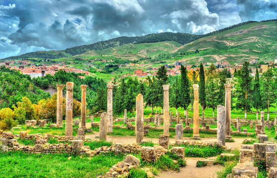 Berbero-Roman ruins at Djemila in Algeria