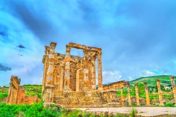 Foto op Plexiglas Tempel van Gens Septimia in Djemila in Algerije © Leonid Andronov