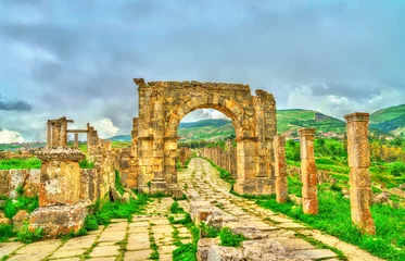 Foto auf Acrylglas Berbero-Roman ruins at Djemila in Algeria © Leonid Andronov