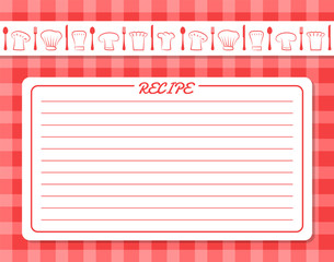 Decorative Card with Lines for Recipe Placement