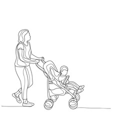 sketch mom and child