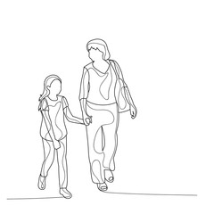 sketch mom and child