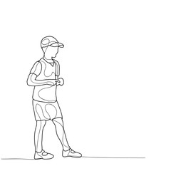 isolated, sketch child, boy
