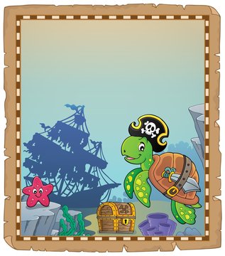 Pirate turtle theme parchment 1