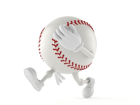 Baseball character running