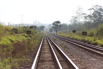 Fototapeta na wymiar linha de trem
