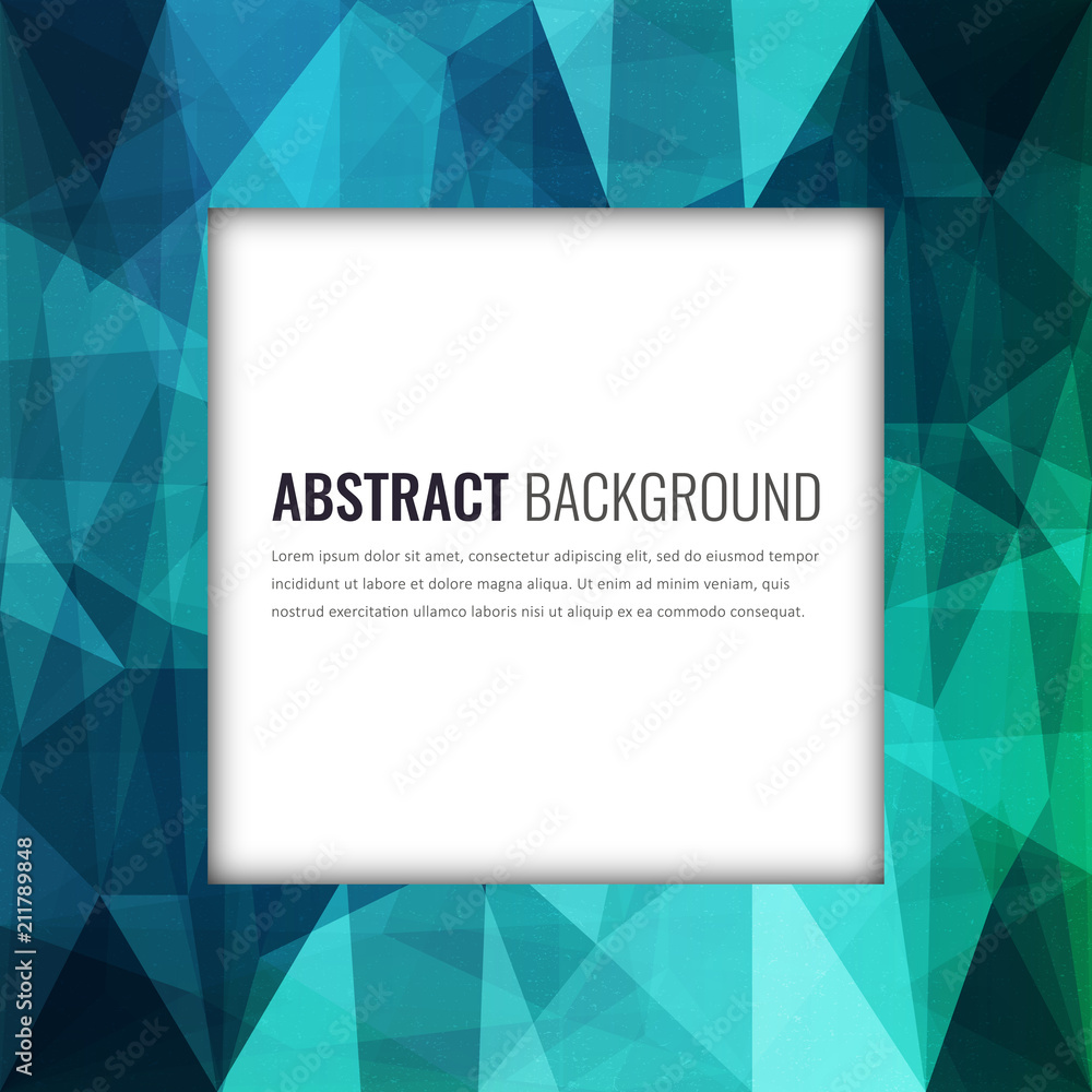 Wall mural polygonal background with abstract multicolored mosaic. vector