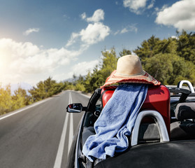 summer car and free space for your decoration. 